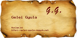 Gelei Gyula névjegykártya